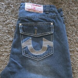 True Religion Men's Denim Jeans with White Stitching